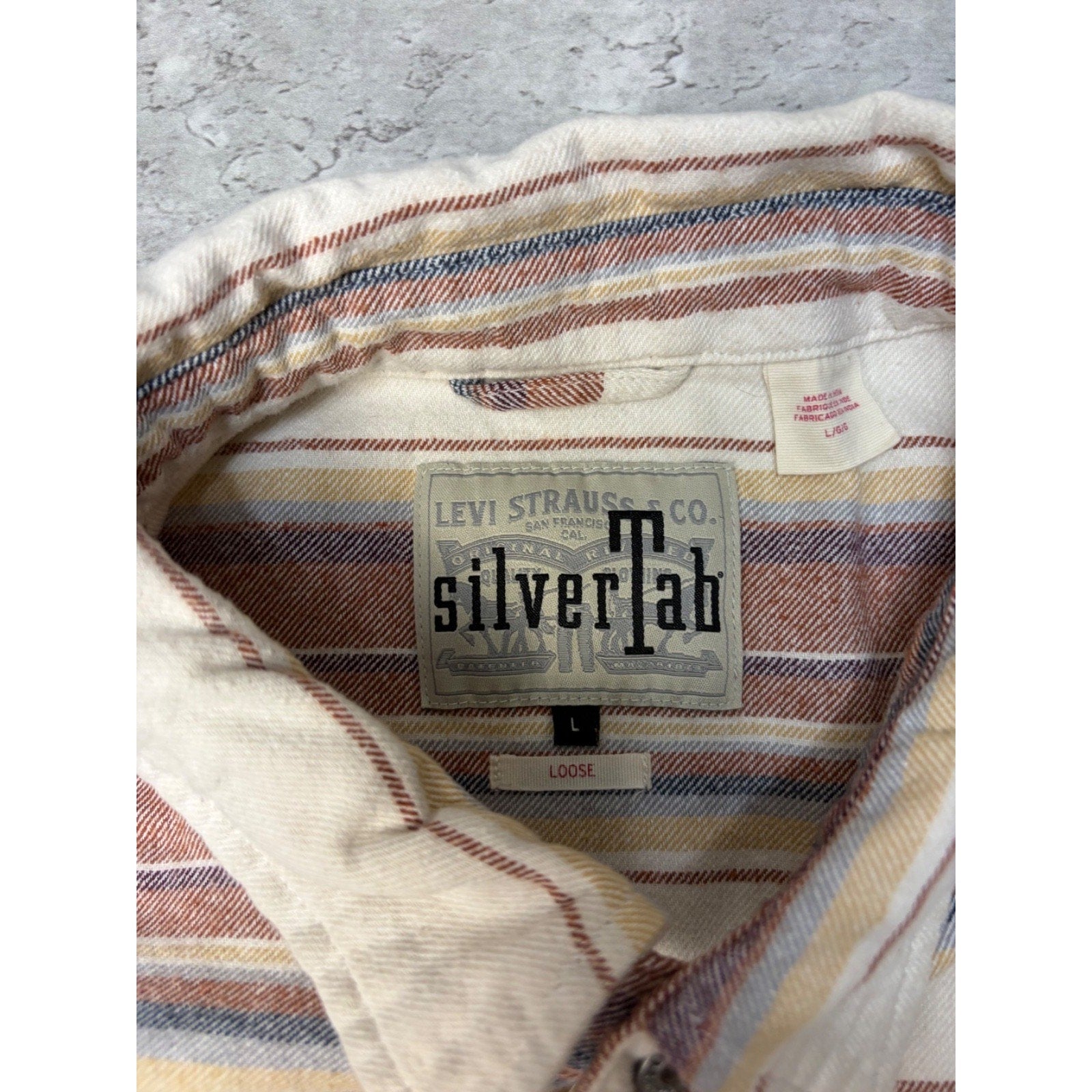 Levis Silvertab Long Sleeve Double Pocket Button Up Shirt Size Large
