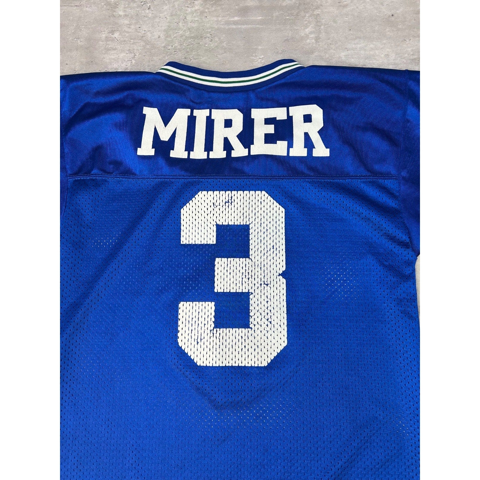 Vintage 90s Rick Mirer #3 Seattle Seahawks NFL Football Jersey Size YOUTH Large