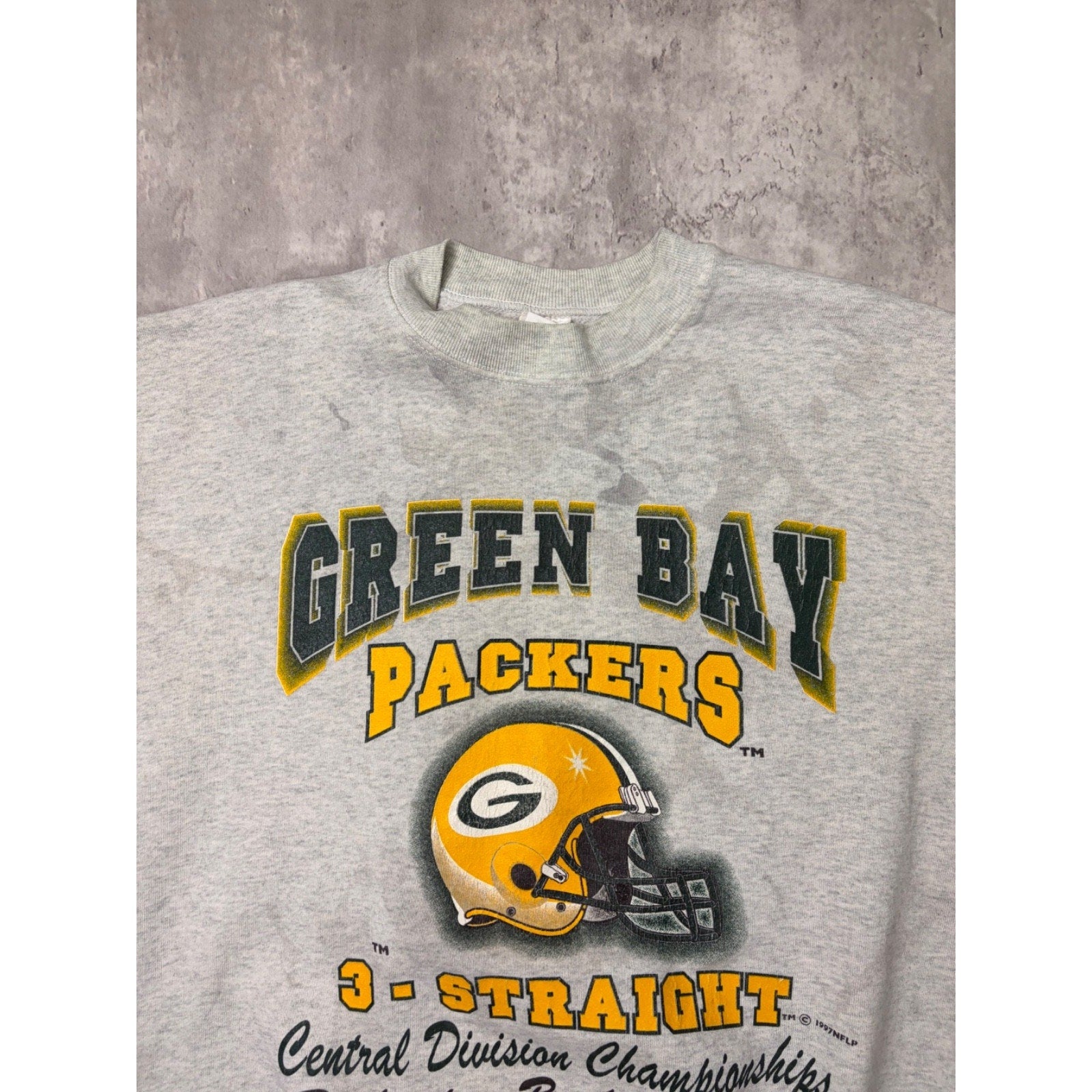 Vintage 1997 Green Bay Packers 3x CentraI Division Champs Sweatshirt Size Large