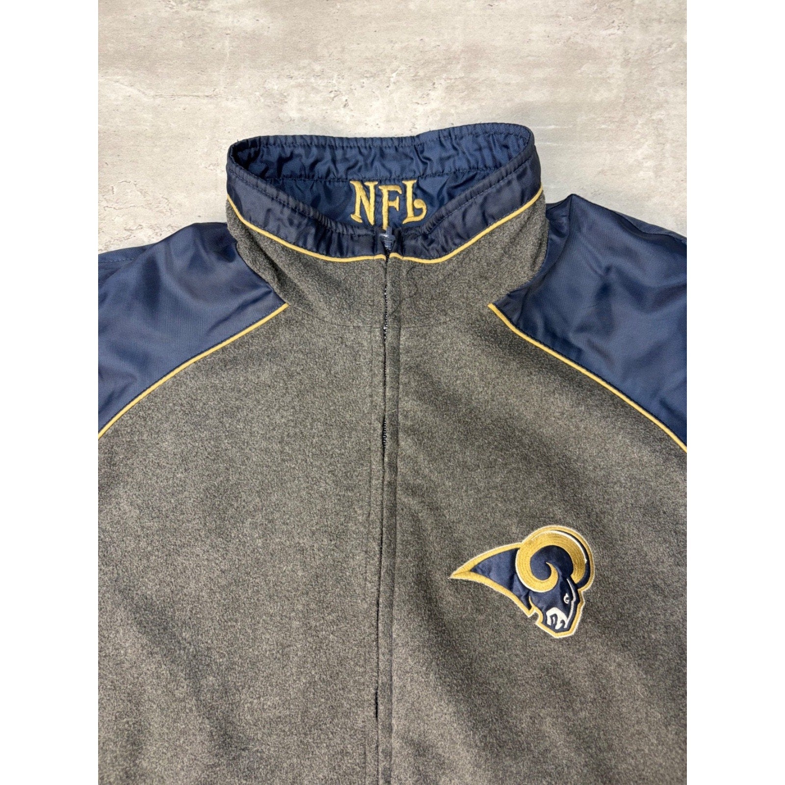 Vintage St Louis Rams NFL Reversible Windbreaker Jacket Size Medium