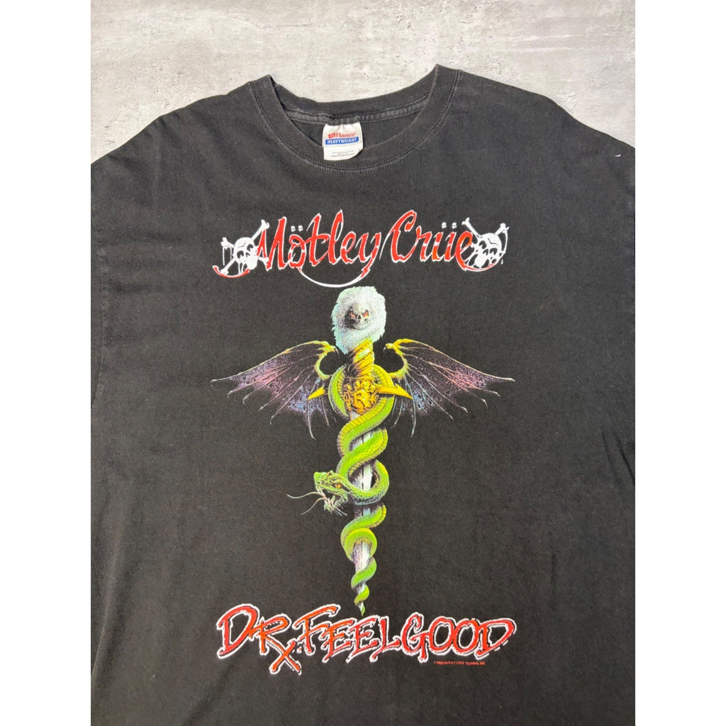 Vintage 2003 Motley Crue Dr. Feelgood Metal Music Graphic T-Shirt Size XL
