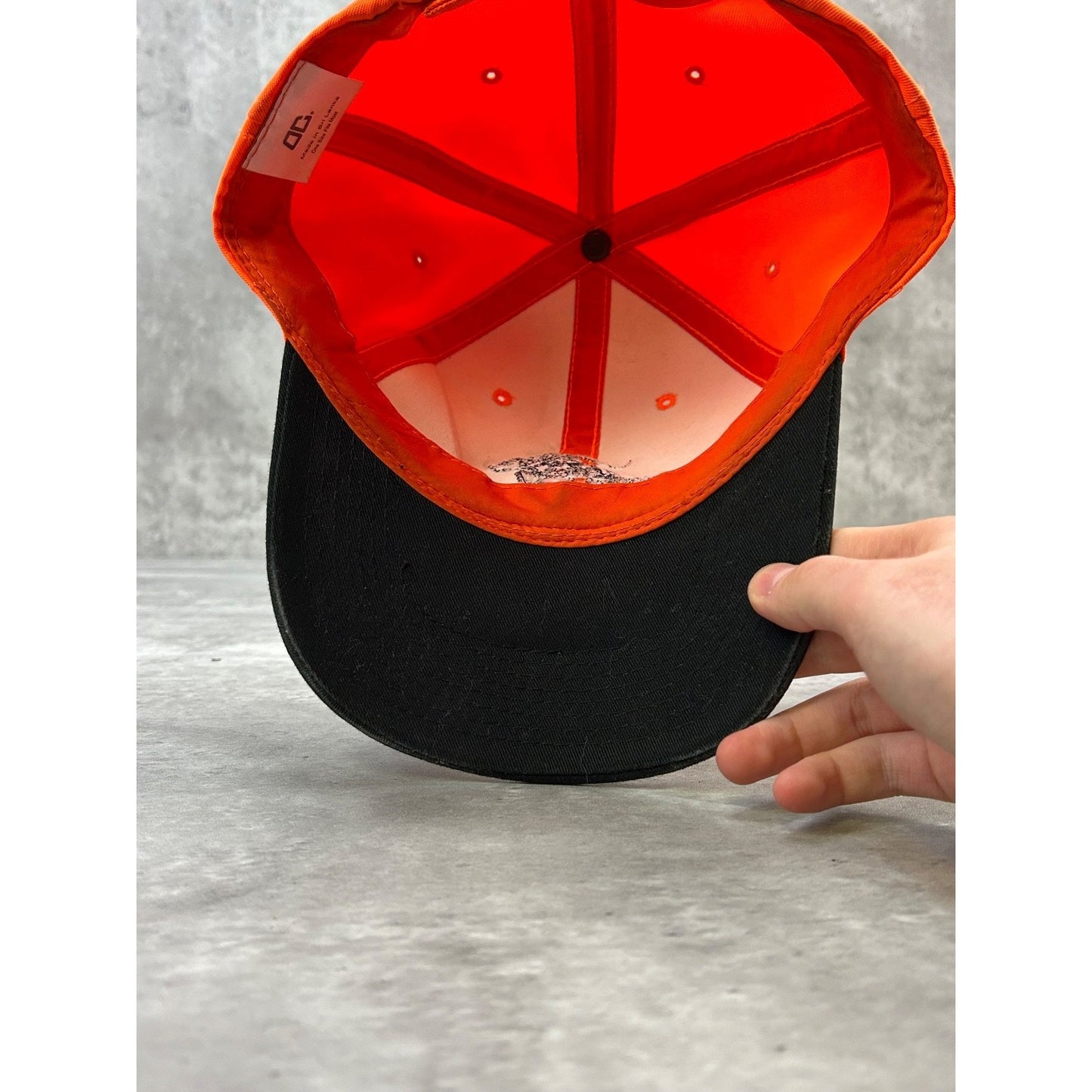 Vintage 90s Winchester Embroidered Spellout Strapback Hat OSFA Orange