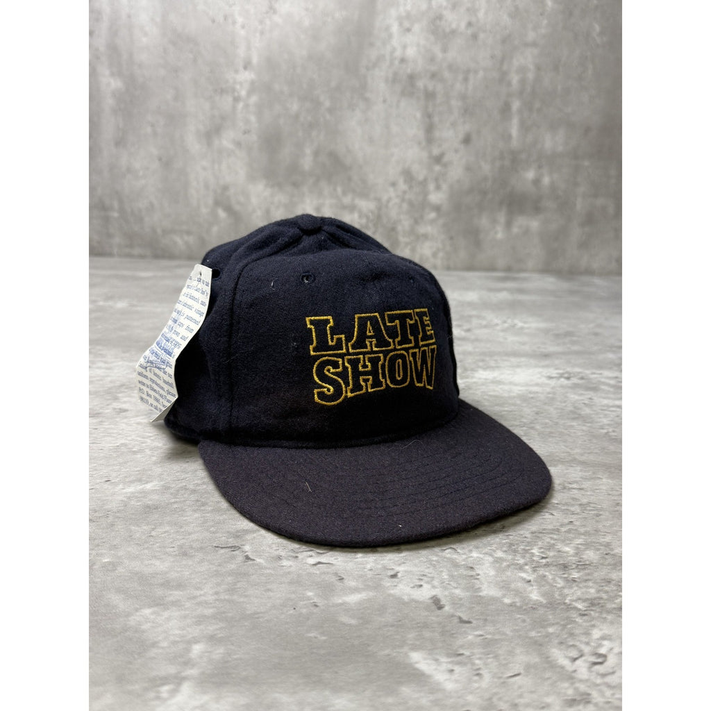 Vintage 90s Late Show With David Letterman Embroidered Fitted Hat Size 7 5/8