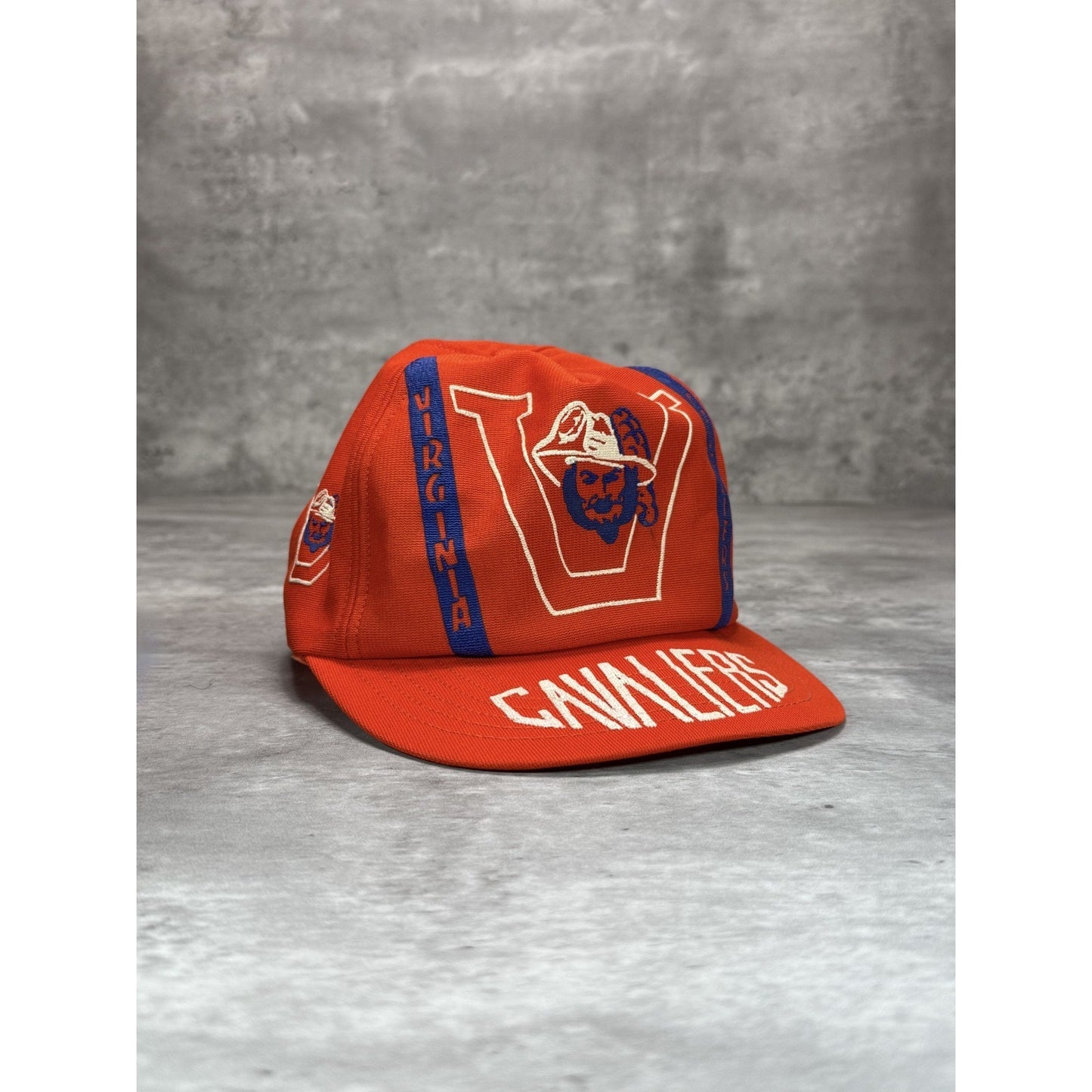 Vintage 80s/90s Virginia Cavaliers NCAA Graphic Spellout Logo Snapback Hat
