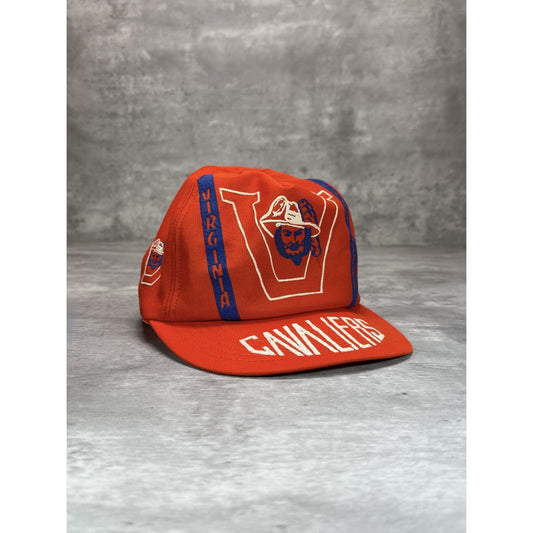 Vintage 80s/90s Virginia Cavaliers NCAA Graphic Spellout Logo Snapback Hat