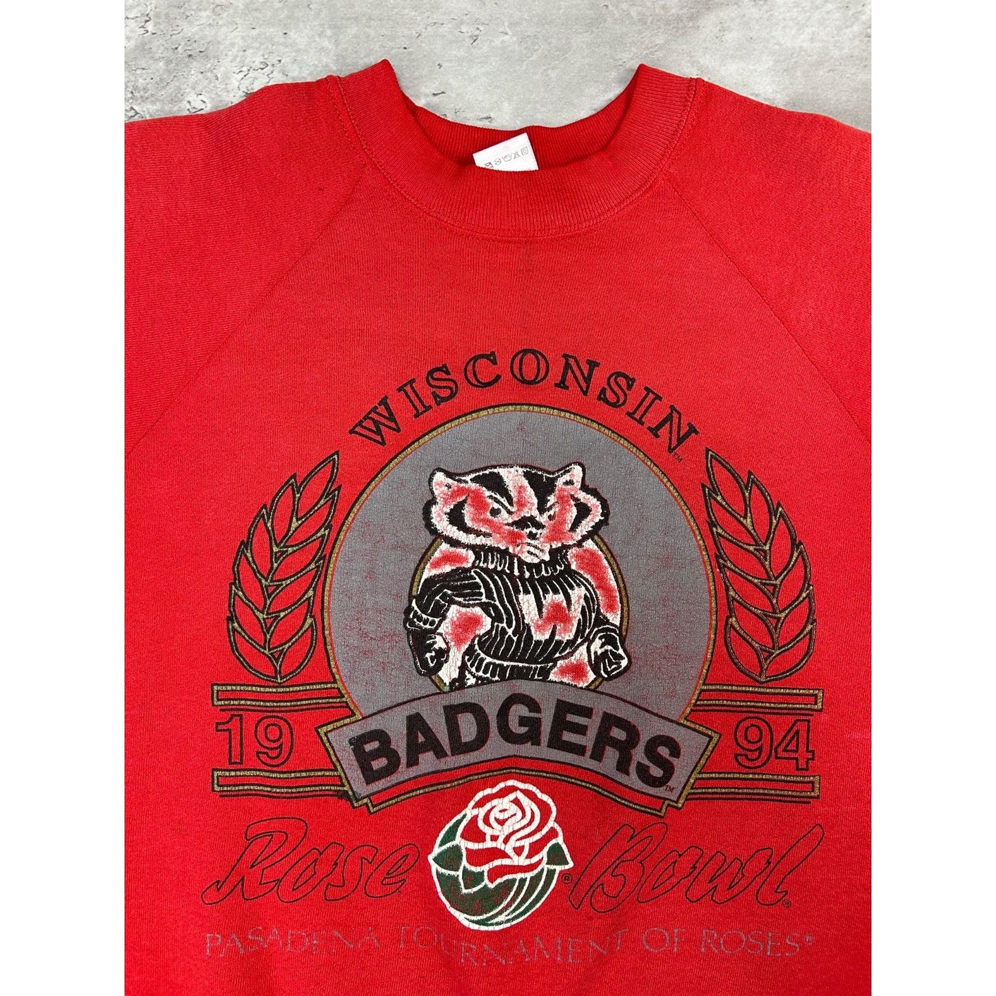 Vintage 1994 Wisconsin Badgers NCAA Rose Bowl Champs Football Sweatshirt Large