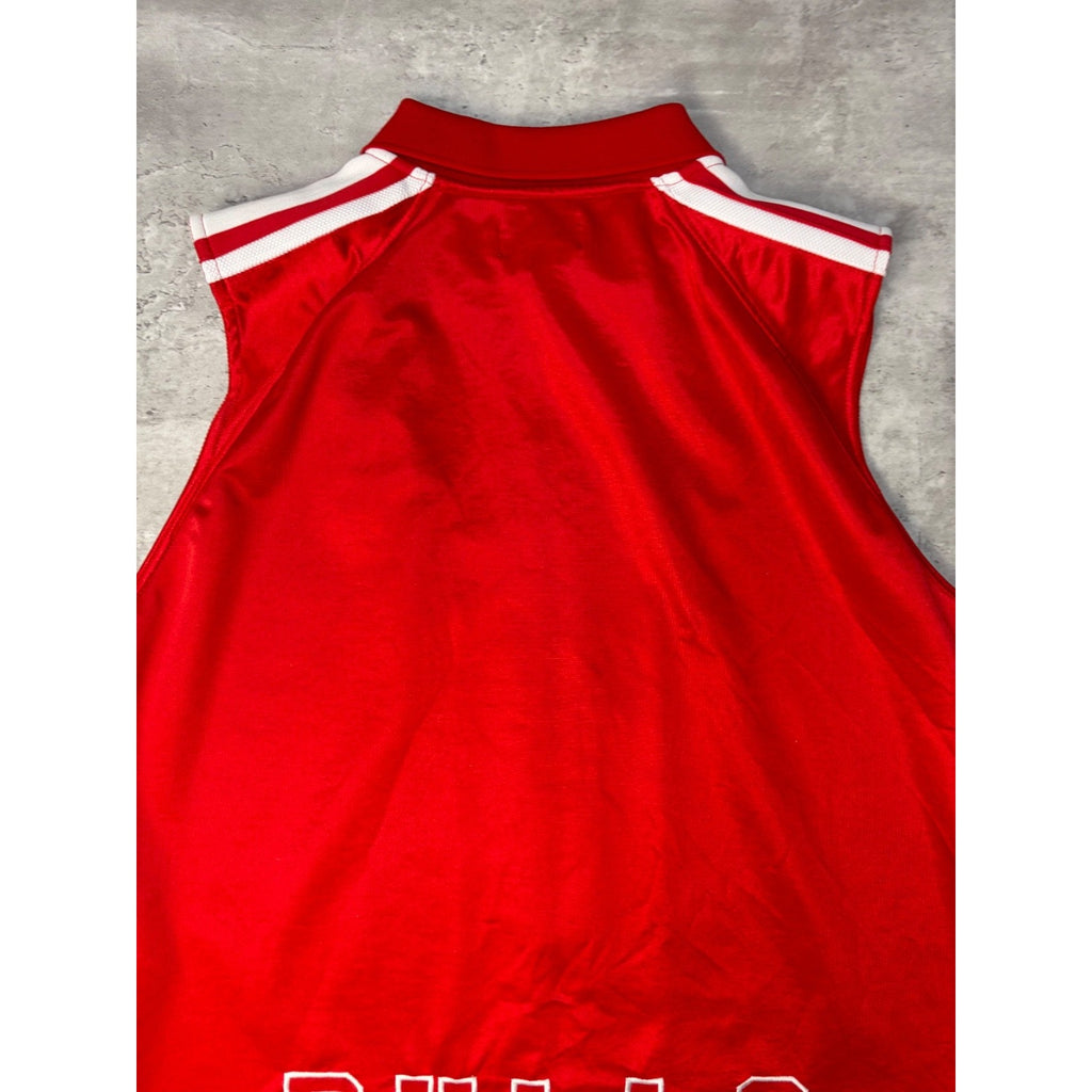 Vintage 90s Chicago Bulls NBA Full Zip Collared Warm Up Jersey Size Large