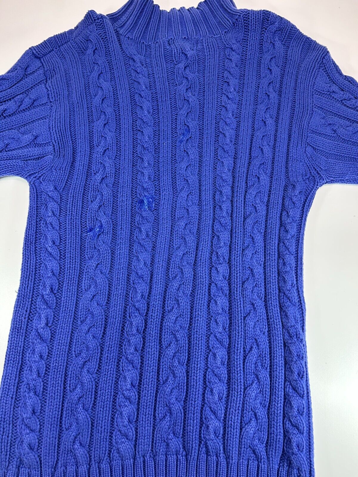 Vintage 90s Ralph Lauren Country Cable Knit Mock Neck Knit Sweater Size Large