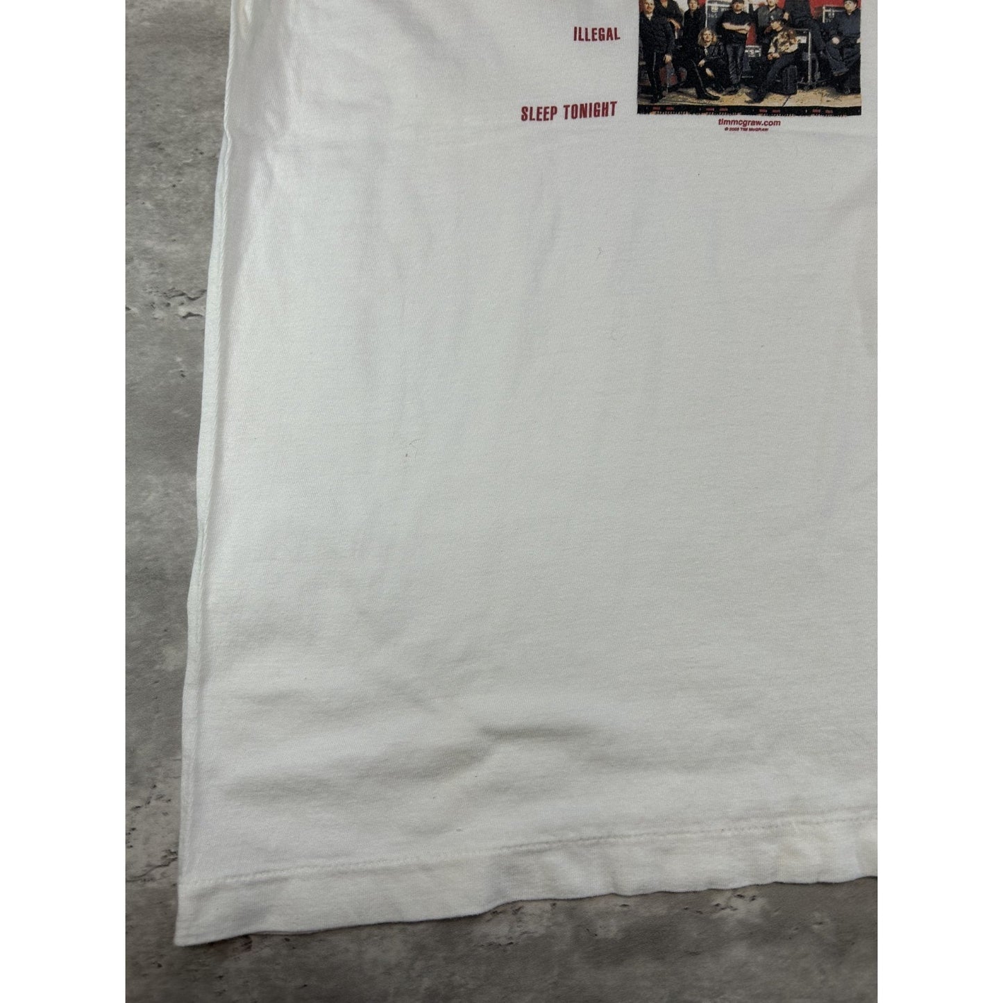 Vintage 2003 Tim McGraw One Band Tour Country Music T-Shirt Size Large White