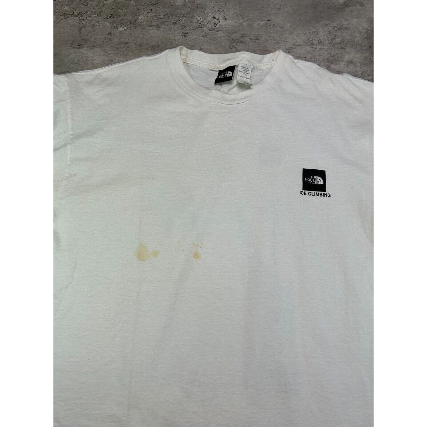 Vintage The North Face TNF Ice Climbing Graphic T-Shirt Size XL White