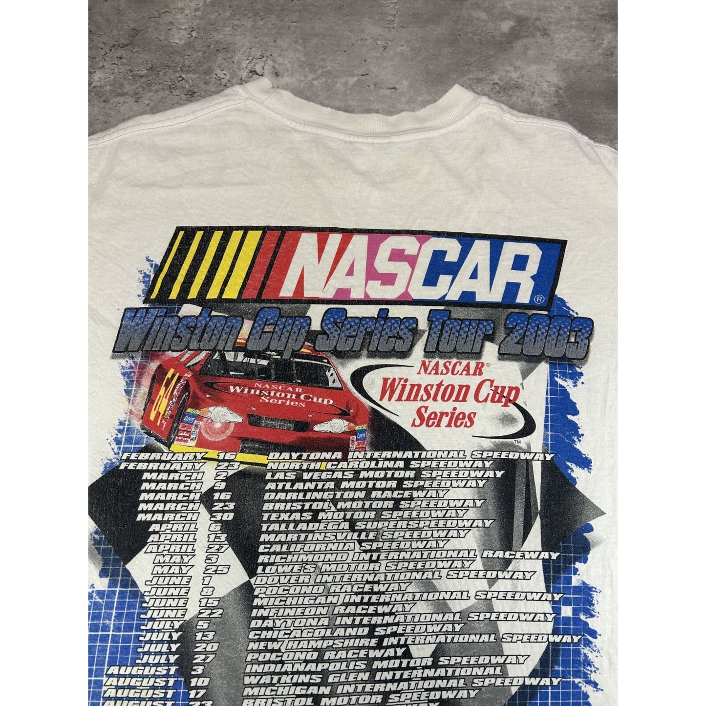 Vintage 2003 Nascar Winston Cup Series Racing Graphic T-Shirt Size Large