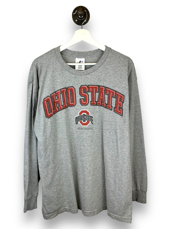 Vintage 90s Ohio State Buckeyes NCAA Spell Out Long Sleeve T-Shirt Size Large