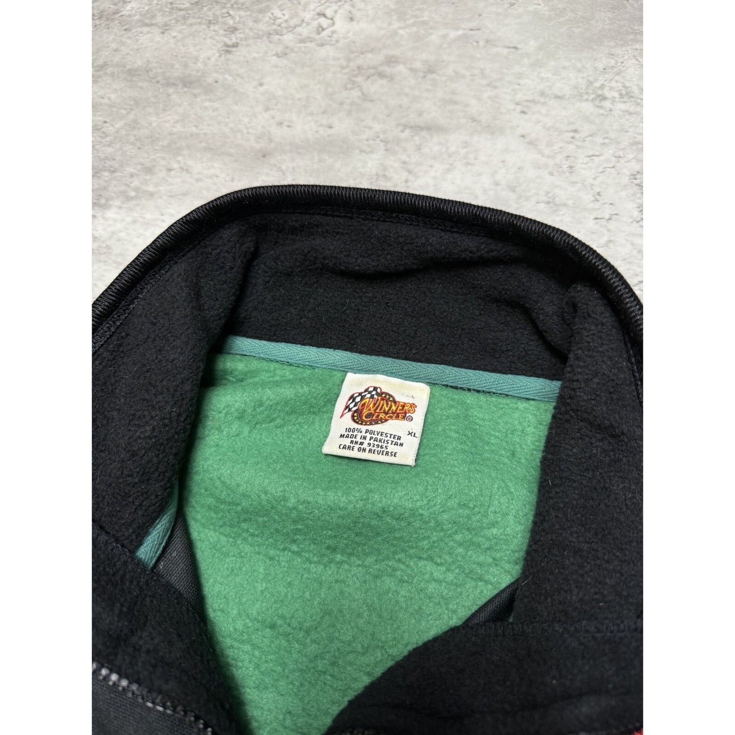 Vintage Bobby Labonte #18 NASCAR Interstate Fleece Sweatshirt Size XL Green