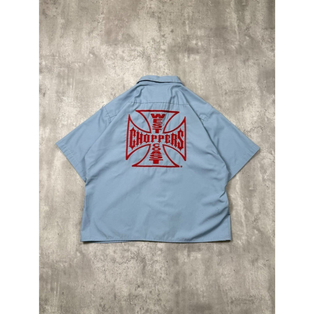 Vintage West Coast Choppers Jesse James Cropped Button Up Shirt Size XL