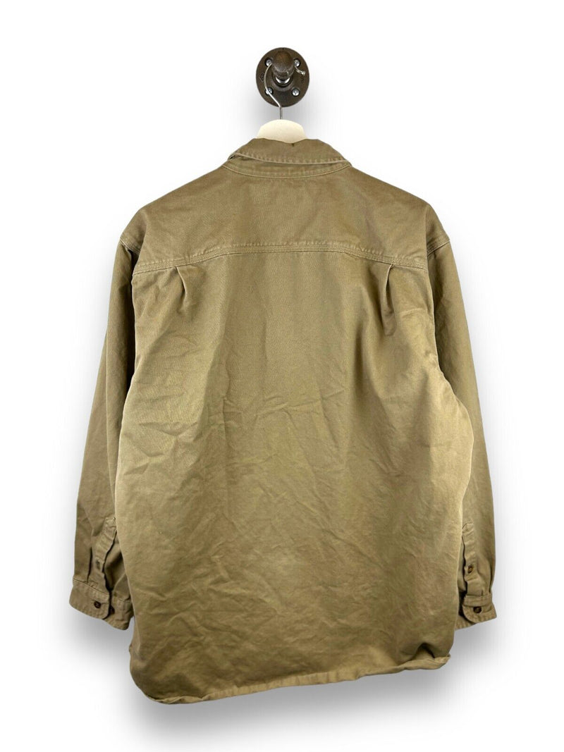 Carhartt Original Fit Double Pocket Work Wear Button Up Shirt Size Large
