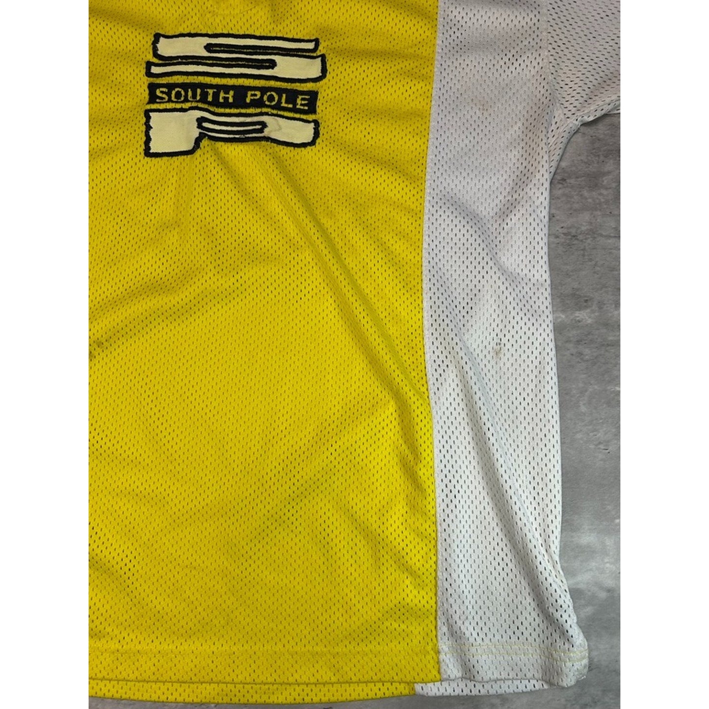 Vintage Southpole Embroidered Spellout 1/4 Button Rugby Jersey Size XL