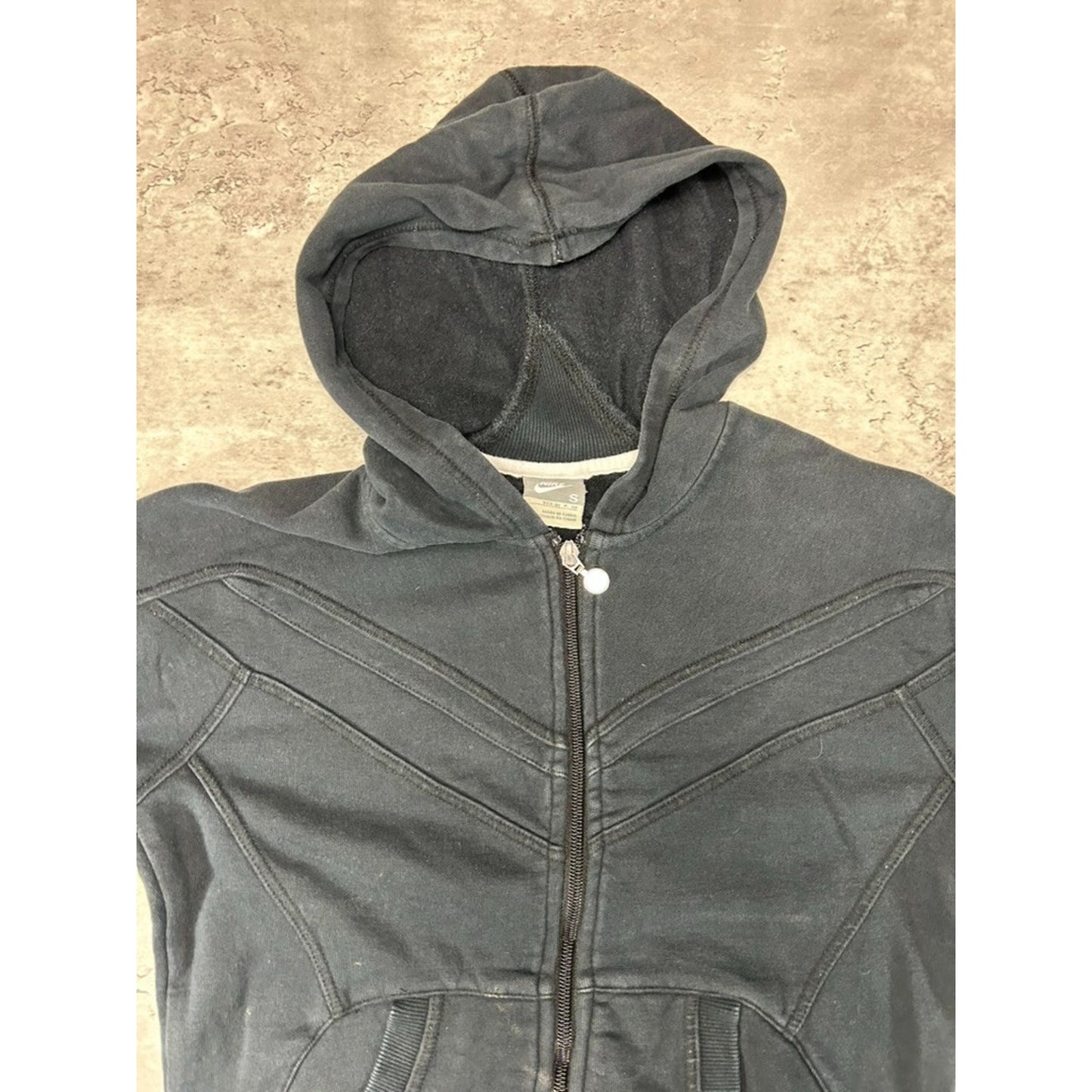 Vintage 2000s Nike Embroidered Logo Full Zip Hooded Sweatshirt Size Small YOUTH