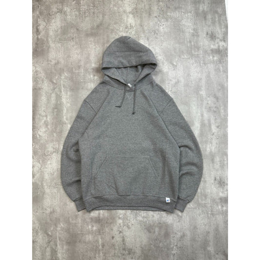 Vintage Russell Athletics Blank Pullover Hooded Sweatshirt Size Large Gray