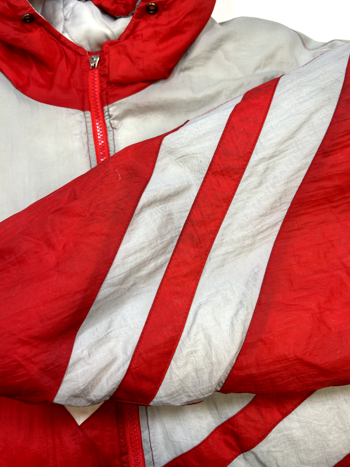 Vintage 90s Ohio State Buckeyes NCAA Logo 7 Insulated Full Zip Jacket Sz XL Red