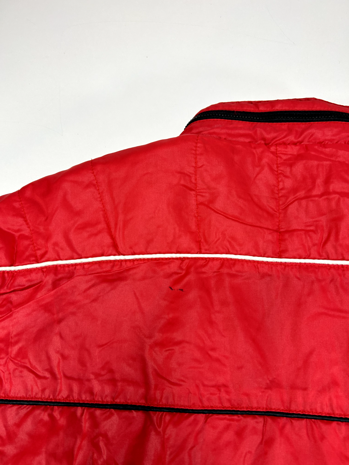 Vintage 1986 Indianapolis 500 Nylon Full Zip Racing Jacket Size Large Red