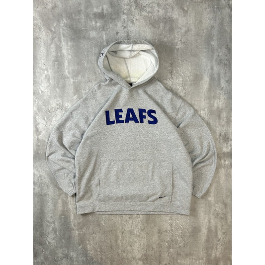 Vintage Toronto Maple Leafs NHL Embroidered Nike Hooded Sweatshirt Size Large