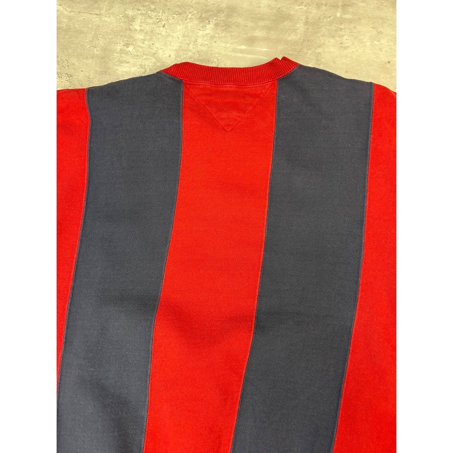 Vintage Chaps Embroidered Crest Striped Crewneck Sweatshirt Size Large