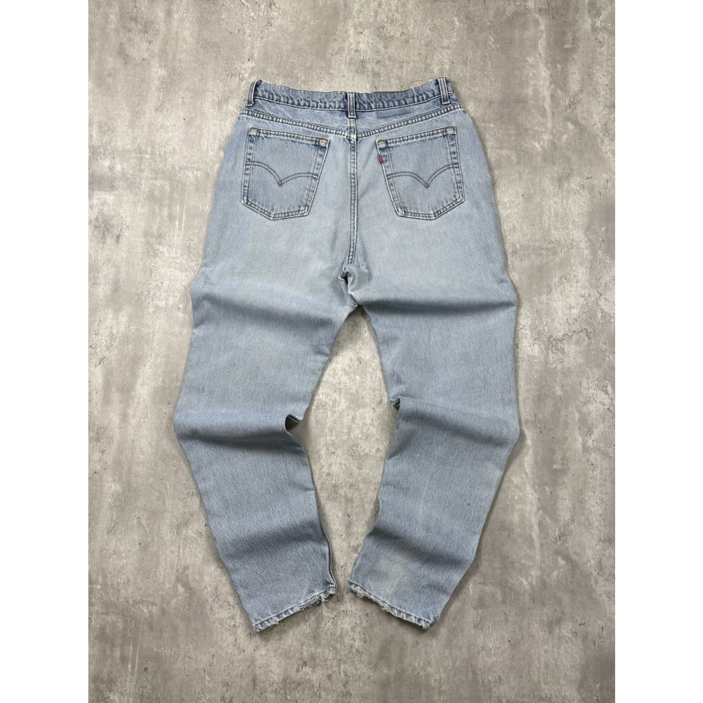 Vintage Levis 512 Red Tab Slim Fit Light Wash Denim Pants Size 33