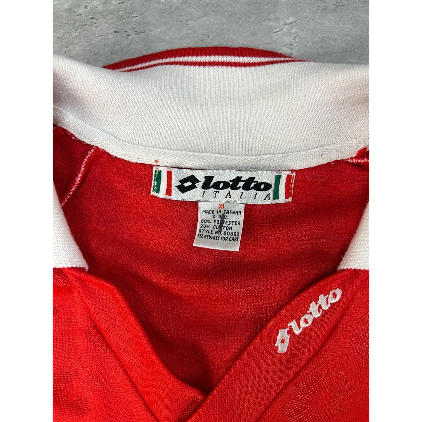 Vintage 80s/90s Lotto European Soccer Tour Collared Jersey Size XL