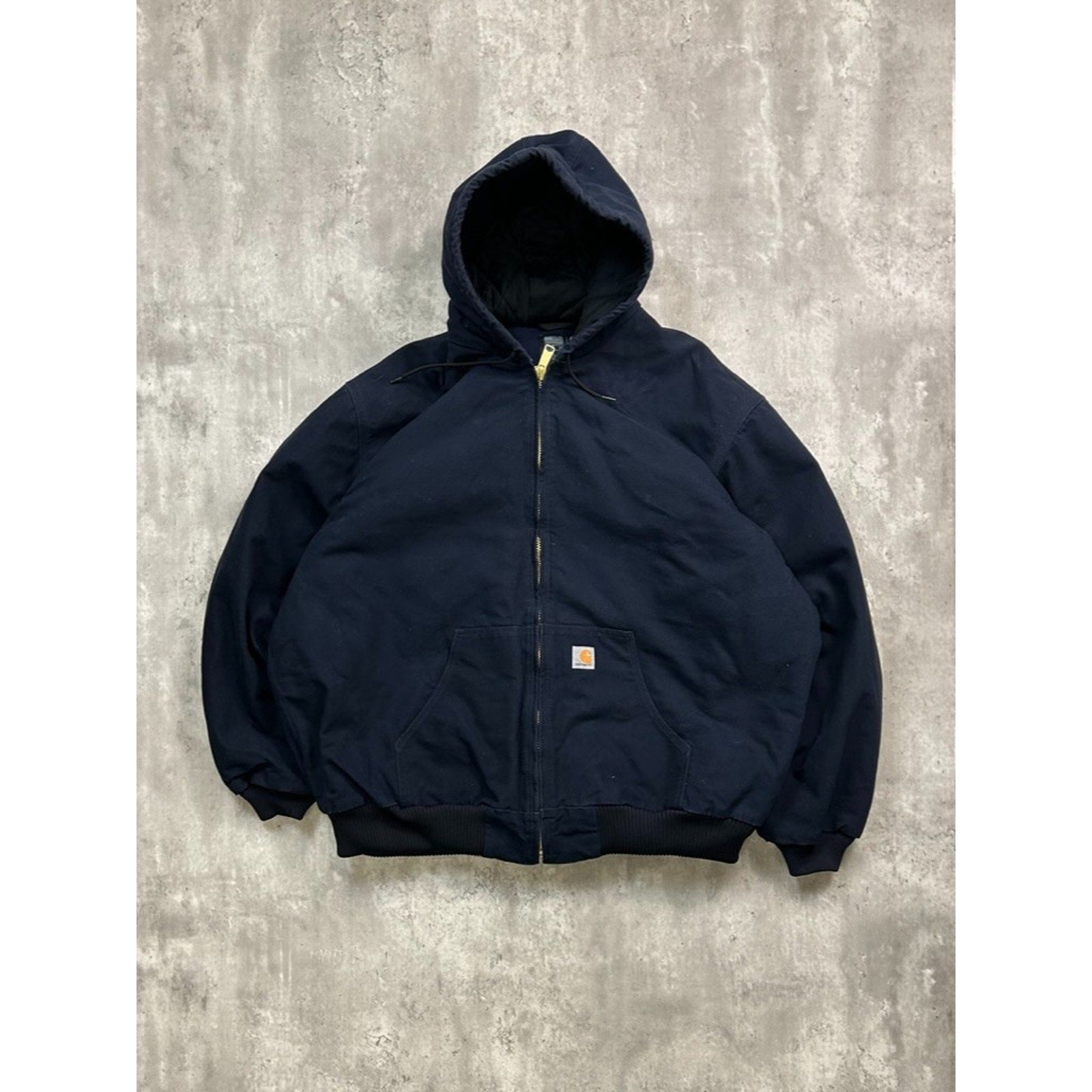 Vintage Carhartt Insulated Canvas Workwear Hooded Active Jacket Size 3XL