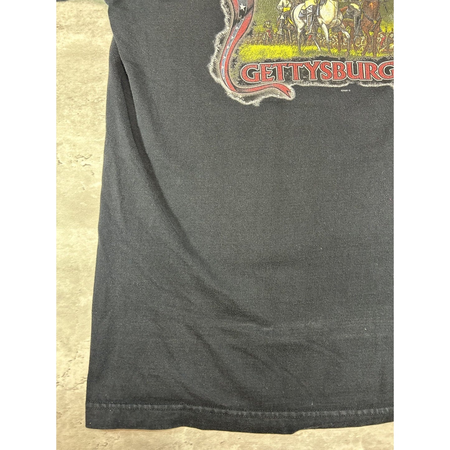 Harley Davidson Motorcycles Gettysburg Soldiers Graphic T-Shirt Size Large Black