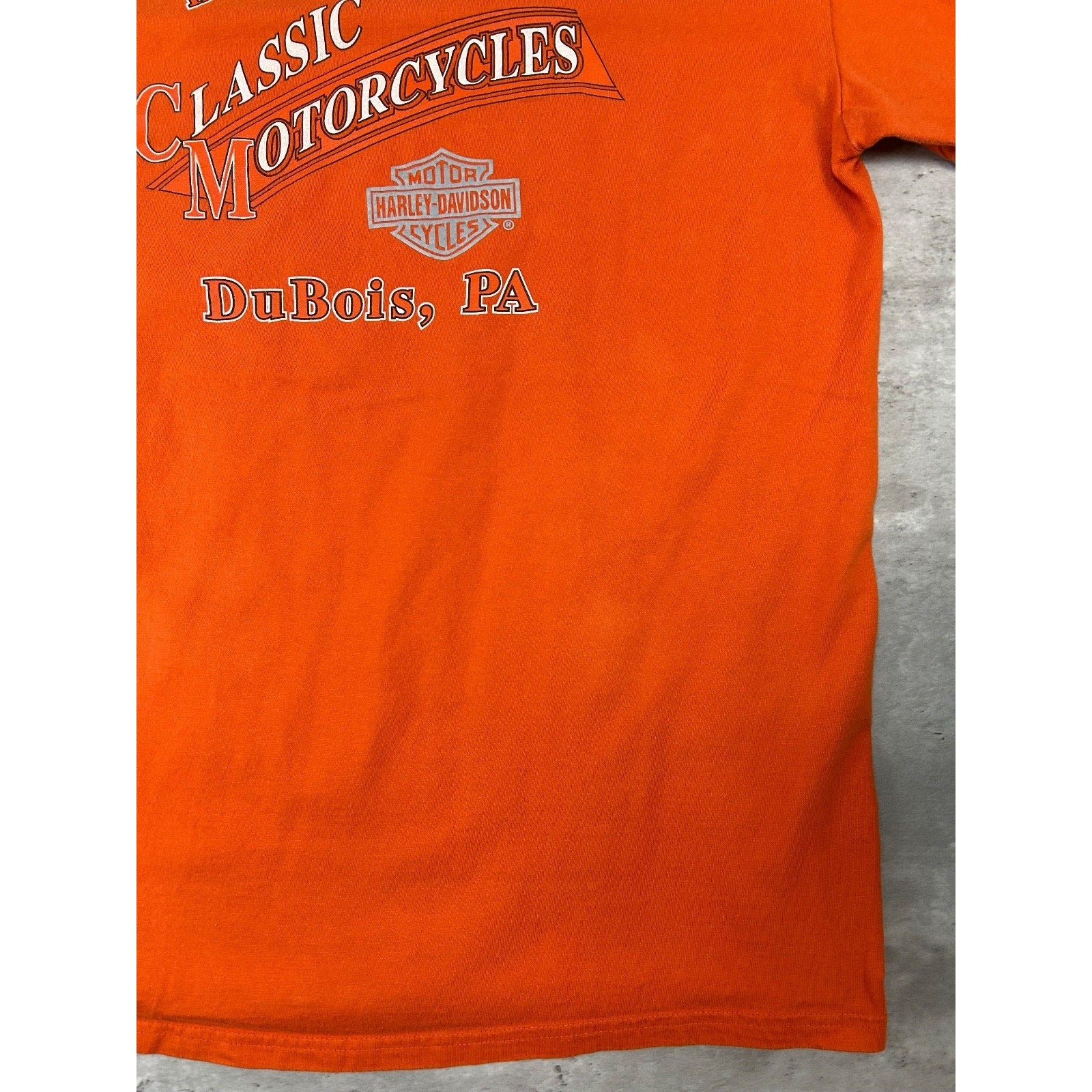 Harley Davidson Bad To The Chrome Motorcycle T-Shirt Size XL Orange
