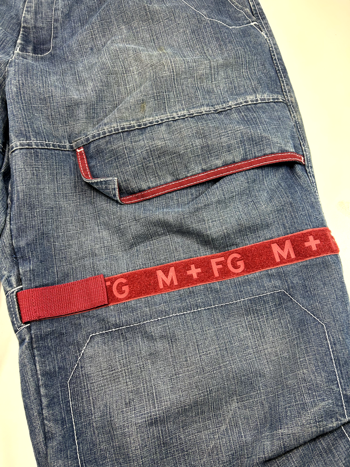 Vintage Marithe Francois Girbaud MF+G Y2K Baggy Fit Denim Cargo Pants Size 40