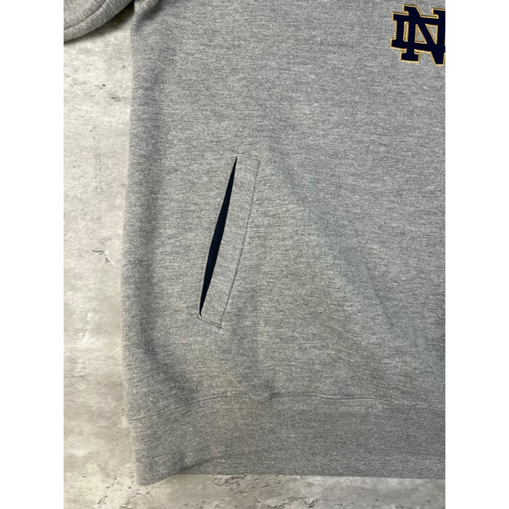 Vintage Notre Dame Fighting Irish NCAA Embroidered Hooded Sweatshirt Size XL