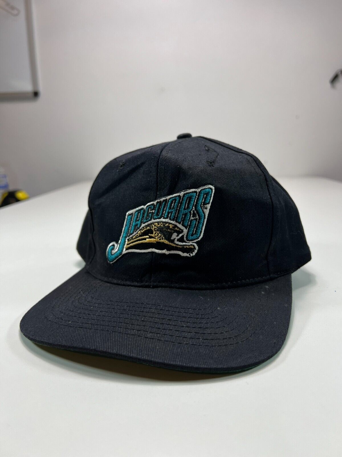 Vintage 90s Jacksonville Jaguars NFL Embroidered Banned Logo Snapback Hat OSFA