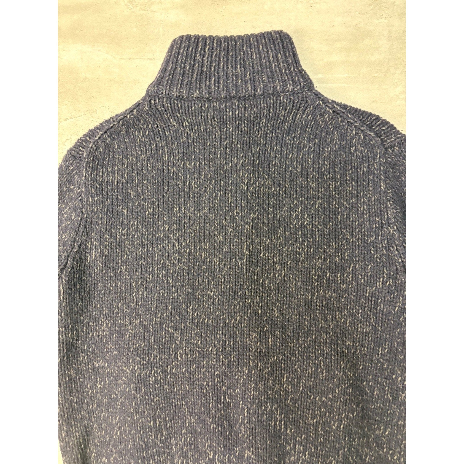Vintage 90s Polo Ralph Lauren Full Zip Collared Black Knit Sweater Size Small