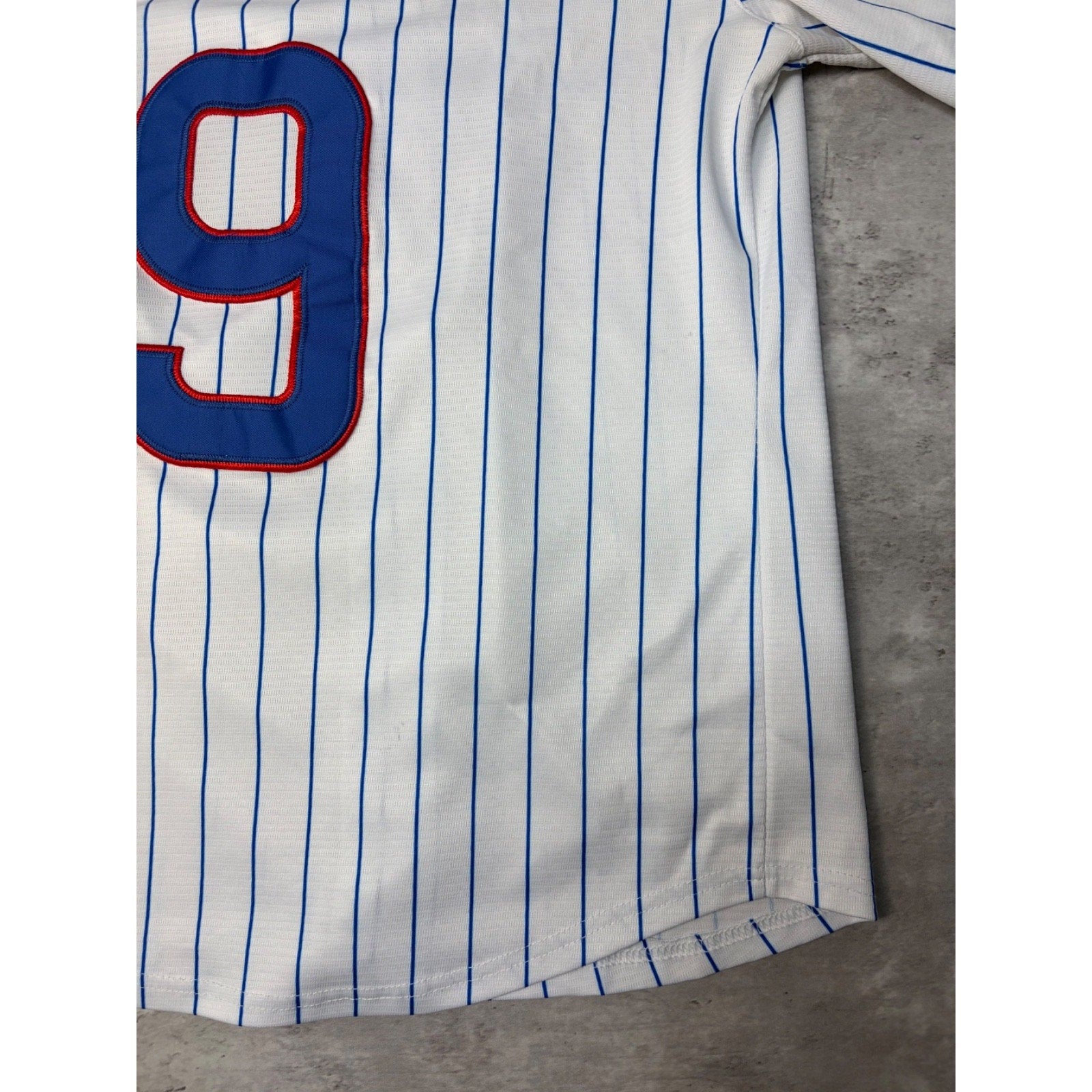 Javier Baez #9 Chicago Cubs MLB Stitched Pinstripe Baseball Jersey Size Large