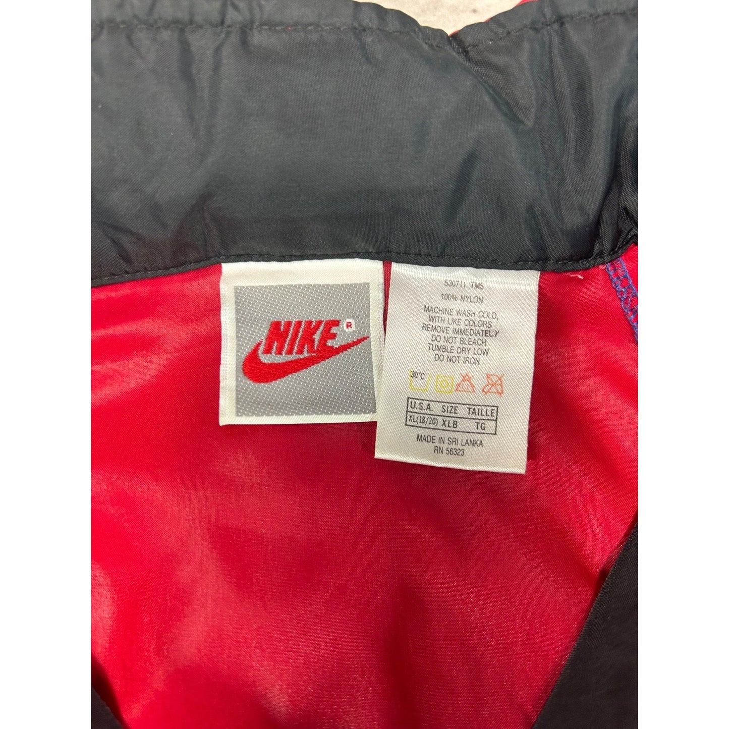 Vintage 80s/90s Youth Nike Embroidered Logo Full Zip Windbreaker Jacket Size XL