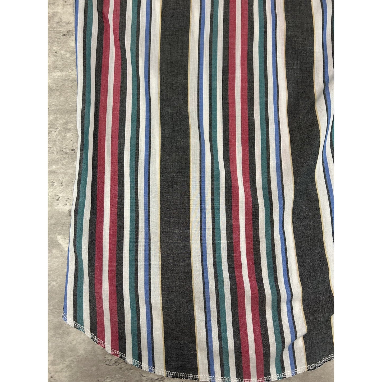 Vintage 80s Wrangler Pearl Snap Striped Long Sleeve Button Up Shirt Size Large