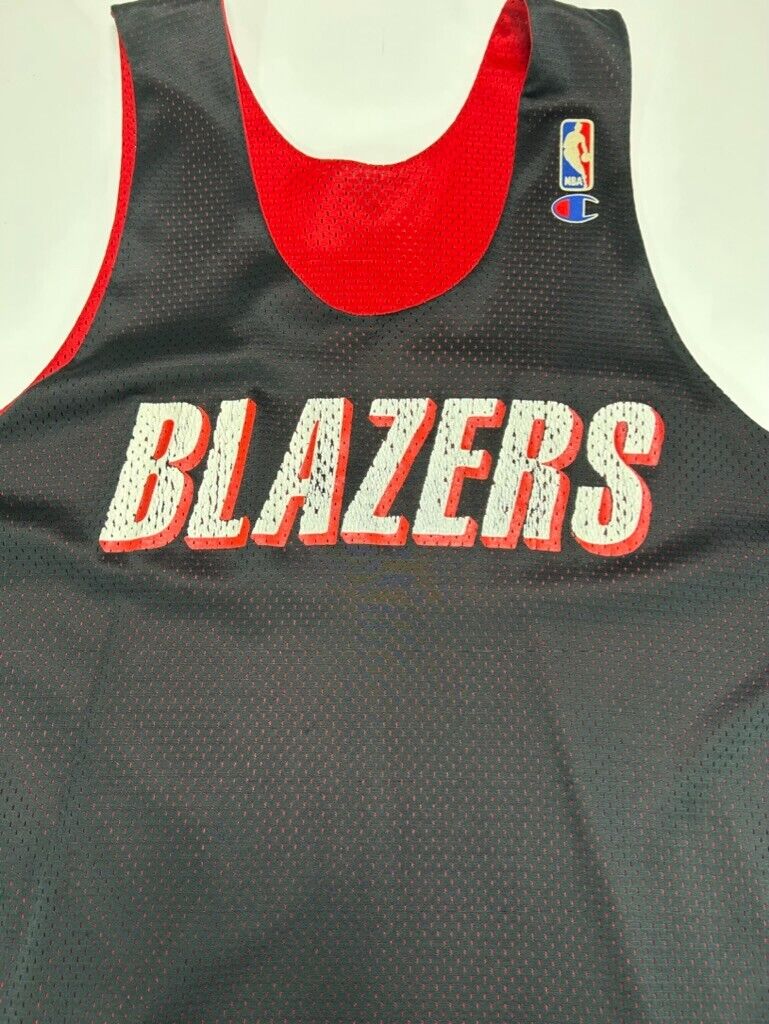 Vintage 90s Portland Trailblazers NBA Reversible Champion Practice Jersey Large