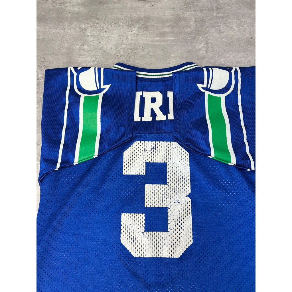 Vintage 90s Rick Mirer #3 Seattle Seahawks NFL Football Jersey Size YOUTH Large