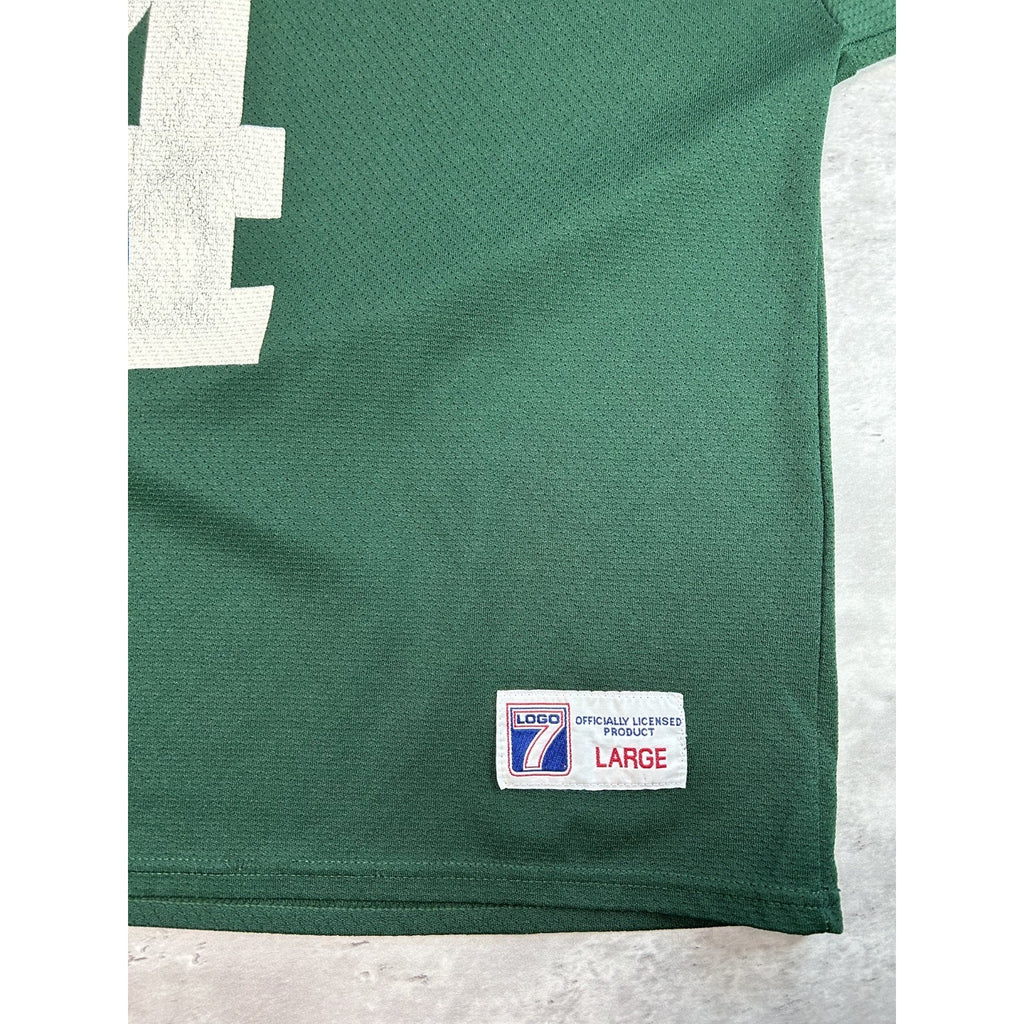 Vintage 90s Brett Favre #4 Green Bay Packers NFL Logo 7 Jersey Size Large Green