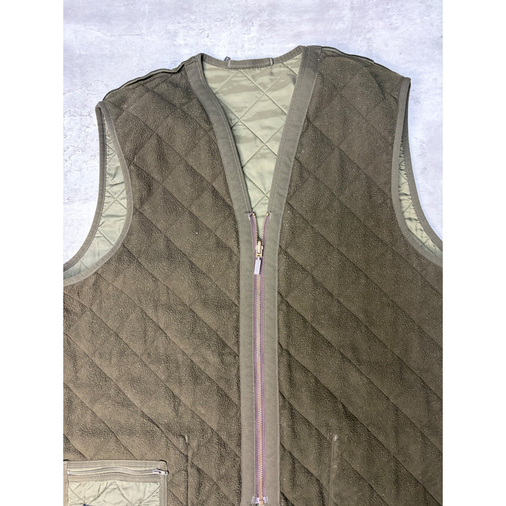 Vintage Barbour Polarquilt Quilted Reversible Vest Size XL
