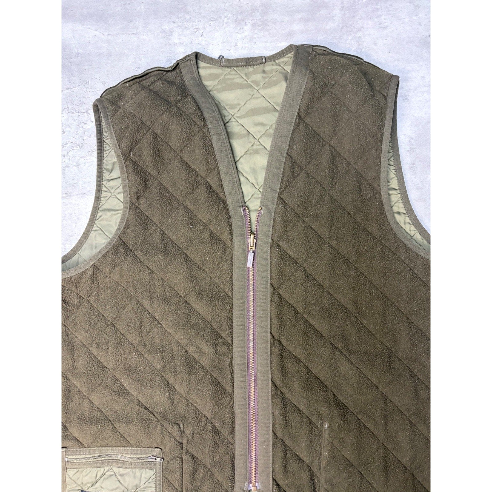 Vintage Barbour Polarquilt Quilted Reversible Vest Size XL