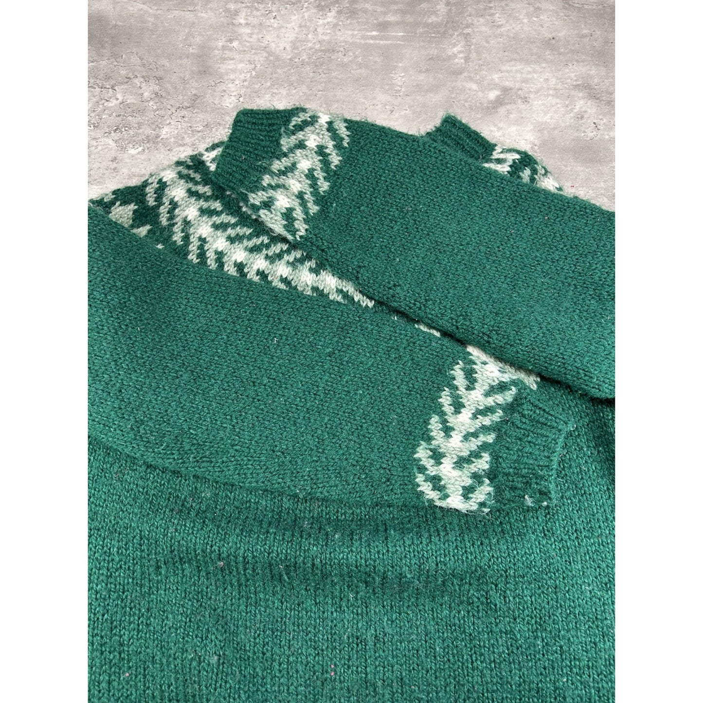 Vintage Heavyweight Geometric Striped Pullover Ribbed Sweater Size XL