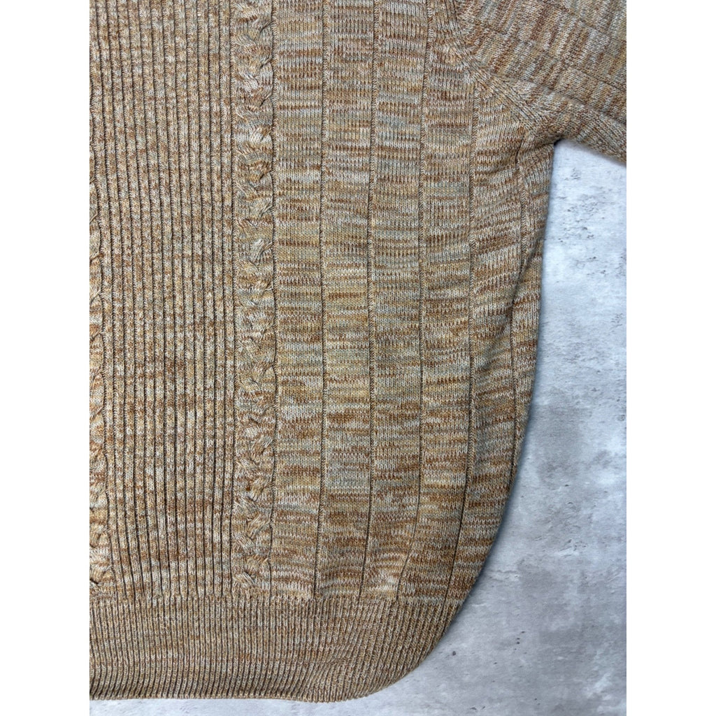 Vintage Geoffrey Beene Textured Print Pullover Knit Sweater Size Medium