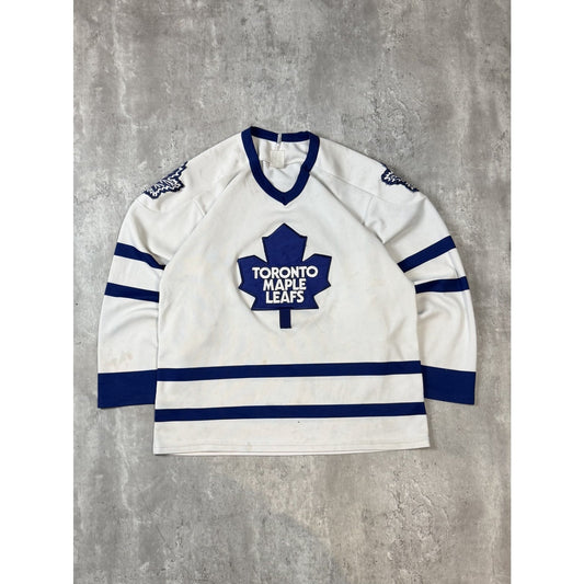 Vintage 90s Toronto Maple Leafs NHL Stitched CCM Hockey Jersey Size Medium