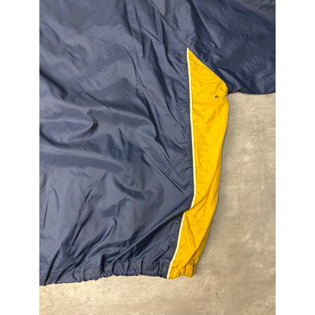 Vintage Michigan Wolverines NCAA Embroidered Windbreaker 1/2 Zip Jacket Sz Large