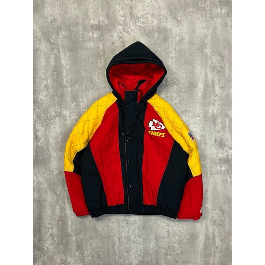 Vintage 90s Kansas City Chiefs NFL Embroidered Insulated Starter Jacket Medium