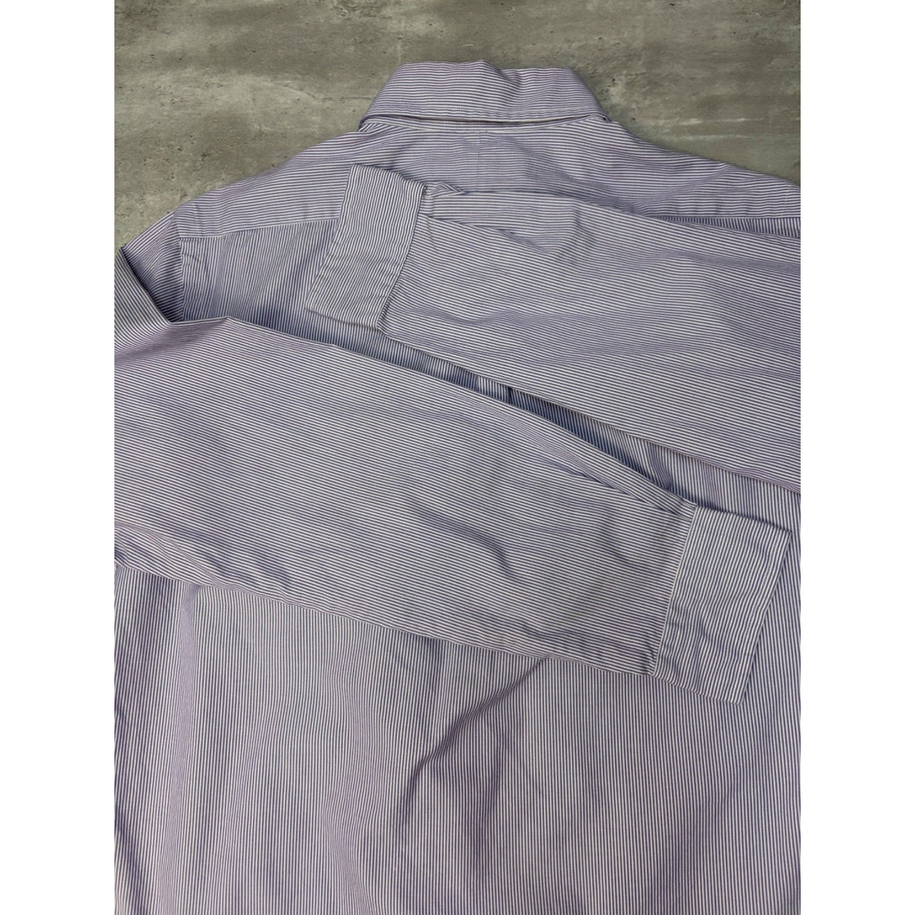 Vintage Polo Ralph Lauren Embroidered Pony Striped Button Up Shirt Size Large