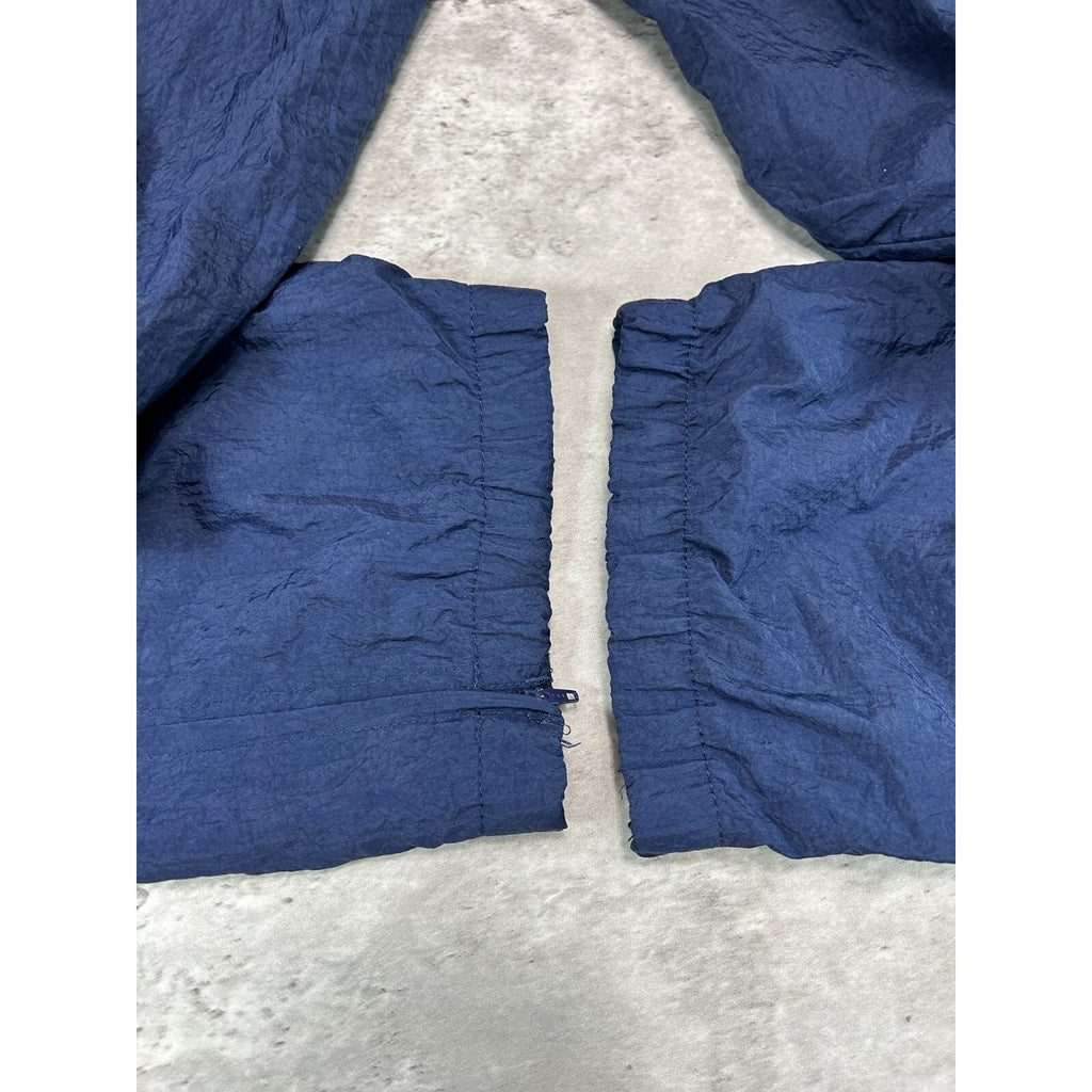 Vintage 90s Adidas Nylon Athletic Track Pants Size Medium Navy Blue